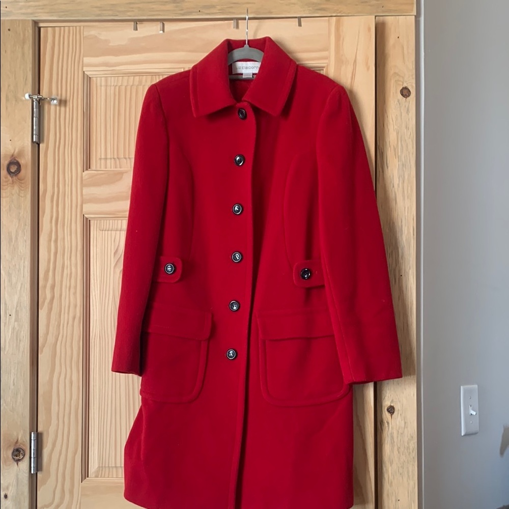 Chic Red Wool Coat
